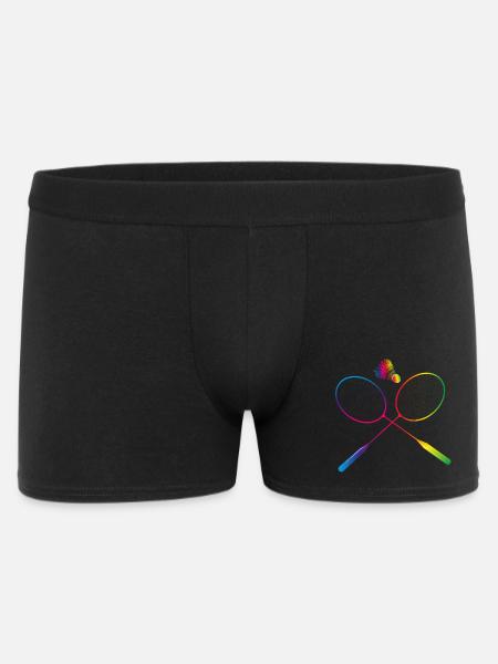 badminton coloré badminton avec raquette de badminton - Boxer Homme - noir