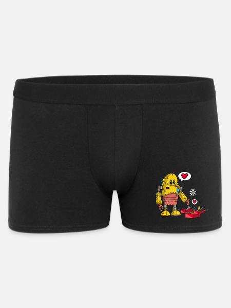 Robot in love - Men's Boxer Shorts - black