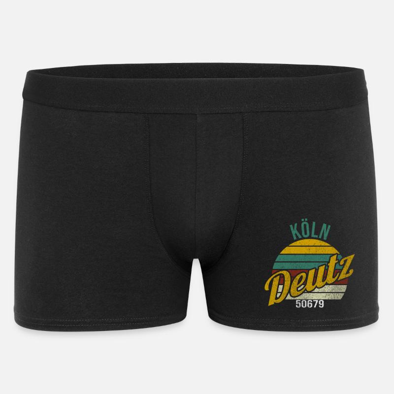 Kölsche Veedel - Köln-Deutz - Männer Boxer Shorts - Schwarz