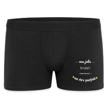 Jolis petits défauts cadeau humour homme ou femme - Boxer Homme - noir - Devant