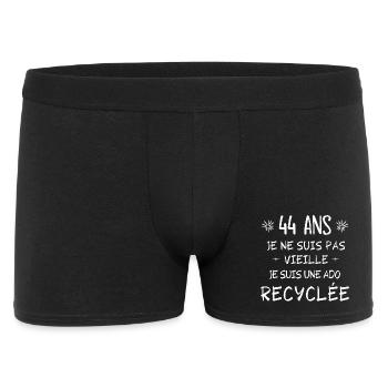 ado recyclée, anniversaire 44 ans, j'ai 44 ans - Boxer Homme - noir - Devant