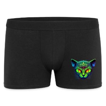 Hypnotic alien cat - Men's Boxer Shorts - black - Front