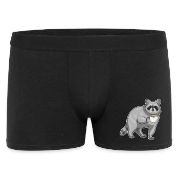 Raccoon Cup of Coffee - Men's Boxer Shorts - black - Front