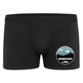 Bergisches Land Skyline Blue Hour - Männer Boxer Shorts - Schwarz - Vorne
