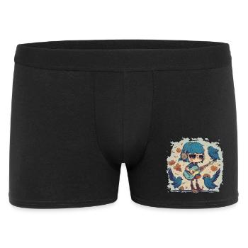 Fille avec guitare en automne - Boxer Homme - noir - Devant