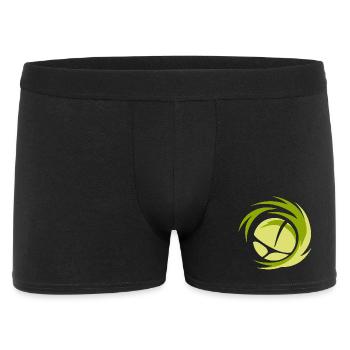 Logo de volleyball minimaliste - Boxer Homme - noir - Devant