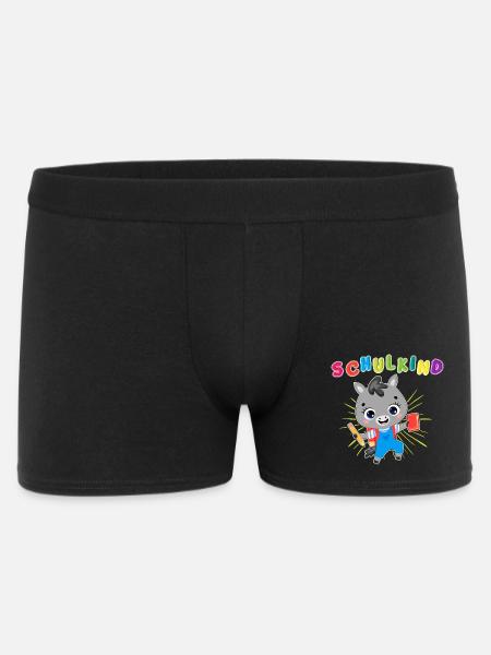 Stilvoll ins Schulleben! Unser Einschulungs-Design - Männer Boxer Shorts - Schwarz