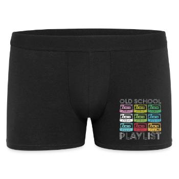 Rainbow Cassette Grid Print - Men's Boxer Shorts - black - Front
