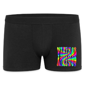 Messages Vintage Arc en Ciel - Boxer Homme - noir - Devant