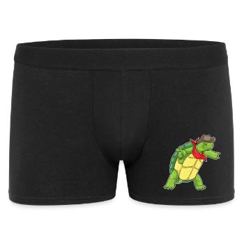 Tortue Cowboy Chapeau de Cowboy - Boxer Homme - noir - Devant