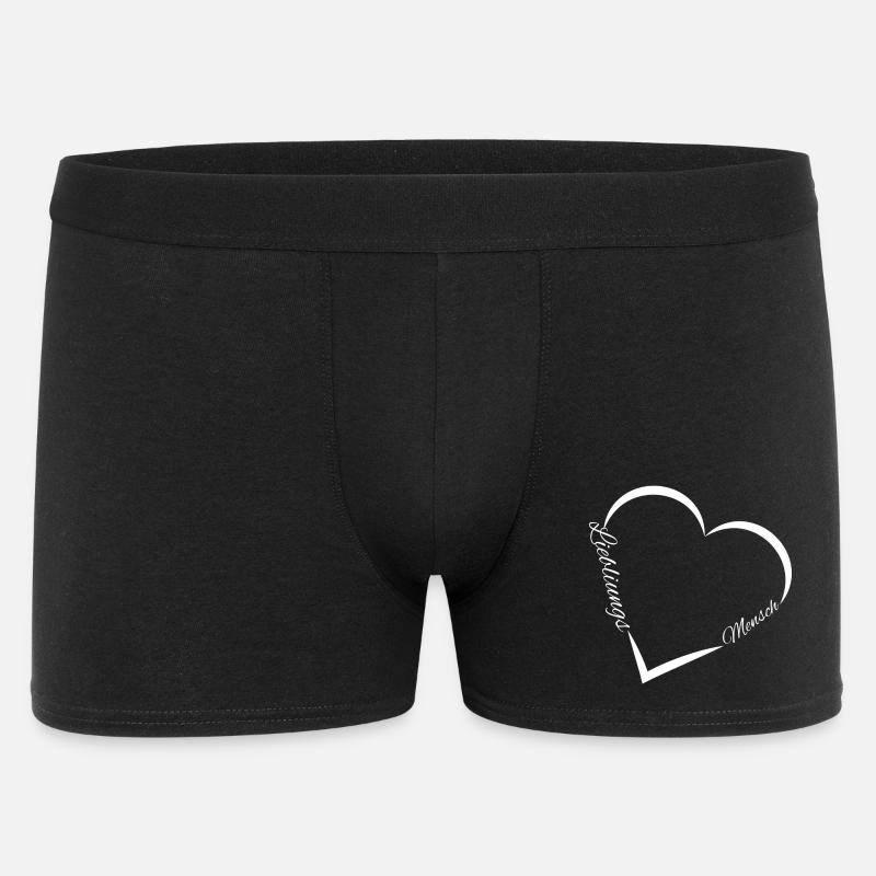 Lebenskunst Herzschrift - Männer Boxer Shorts - Schwarz