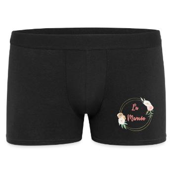 La Mariée - frame or et fleurs - Boxer Homme - noir - Devant