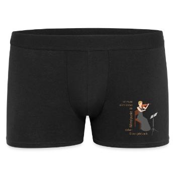 Geigerin Ich muss nicht immer im Mittelpunkt stehn - Männer Boxer Shorts - Schwarz - Vorne