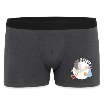 Cigogne avec bébé 2029 - Boxer Homme - charbon - Devant