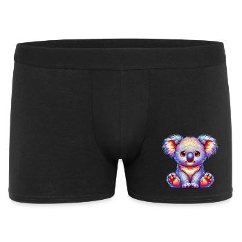 Koala - Männer Boxer Shorts - Schwarz - Vorne