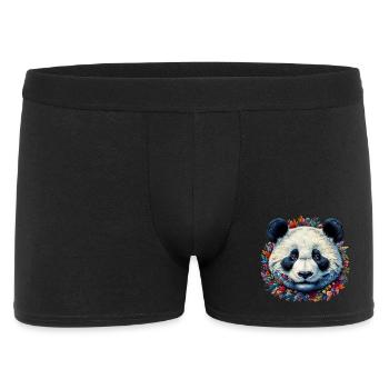 Panda - Männer Boxer Shorts - Schwarz - Vorne