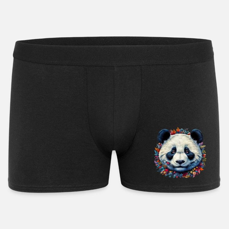 Panda - Männer Boxer Shorts - Schwarz