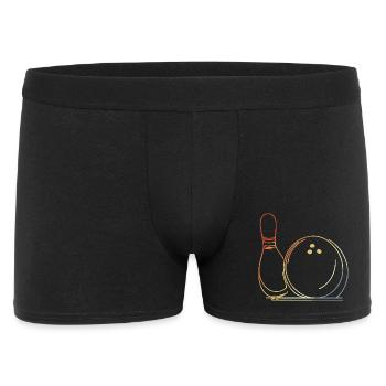 Boule de bowling et croquis de quilles - Boxer Homme - noir - Devant