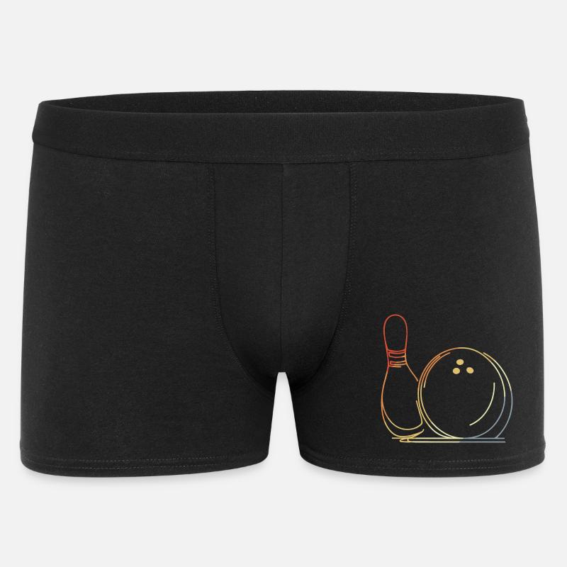 Bowlingkugel und Pin Skizze - Männer Boxer Shorts - Schwarz