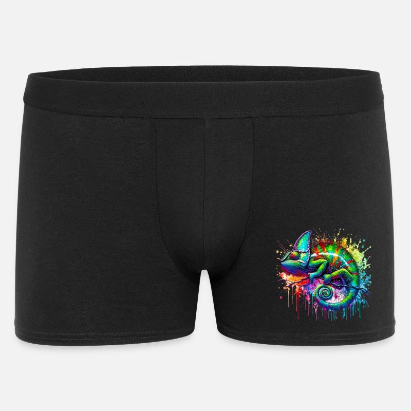 Chamäleon - Männer Boxer Shorts - Schwarz