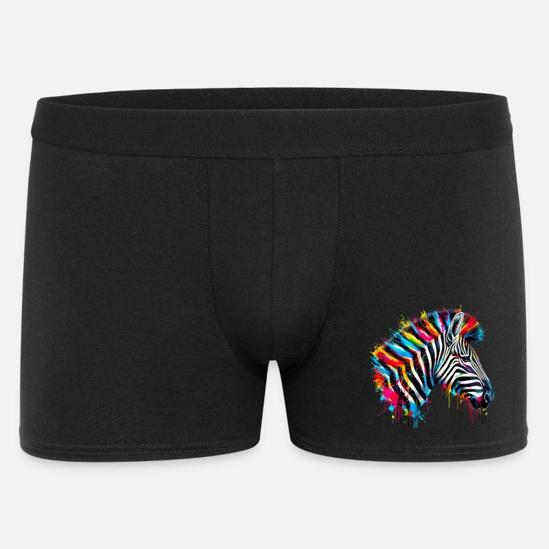 Zebra - Männer Boxer Shorts - Schwarz