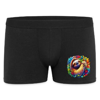 Faultier - Männer Boxer Shorts - Schwarz - Vorne