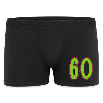 60. 60 YEARS. 60th ANNIVERSARY. 60TH BIRTHDAY. - Men's Boxer Shorts - black - Front