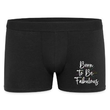 LGBT Pride Month - Geboren, um fabelhaft zu sein - Männer Boxer Shorts - Schwarz - Vorne