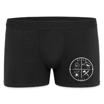 mihla 2024 weiß - Männer Boxer Shorts - Schwarz - Vorne