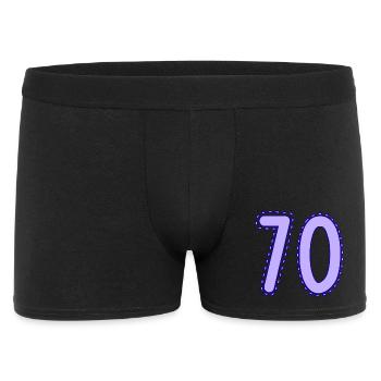70. 70 JAHRE. 70. JAHRESTAG. 70-JÄHRIGES JUBILÄUM. - Männer Boxer Shorts - Schwarz - Vorne