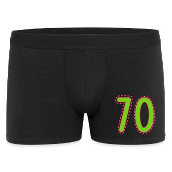 70. 70 JAHRE. 70. JAHRESTAG. 70-JÄHRIGES JUBILÄUM. - Männer Boxer Shorts - Schwarz - Vorne