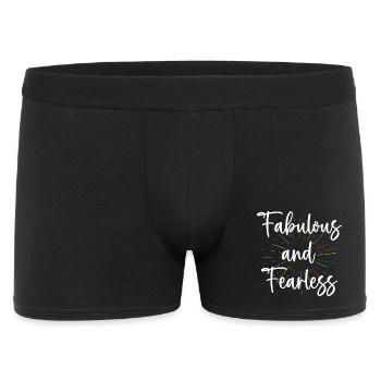 LGBTQ Pride Month - Fabulous and Fearless - Men's Boxer Shorts - black - Front