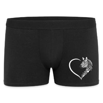 Zebra Heart Silhouette - Men's Boxer Shorts - black - Front