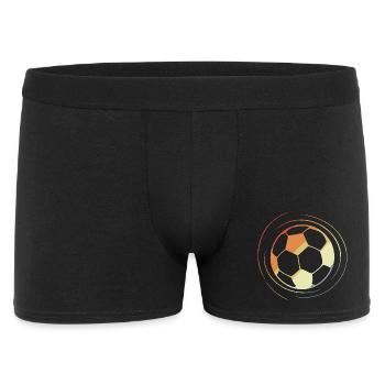 Fußball Zeichnung Retro Style - Männer Boxer Shorts - Schwarz - Vorne