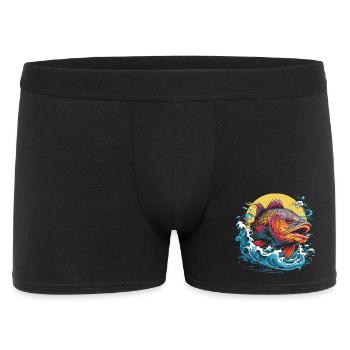 Illustration de pêche - Boxer Homme - noir - Devant