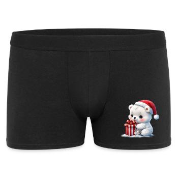 The Christmas polar bear - Men's Boxer Shorts - black - Front