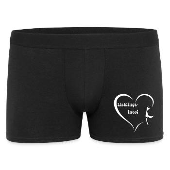 Lieblingsinsel Sylt - Männer Boxer Shorts - Schwarz - Vorne