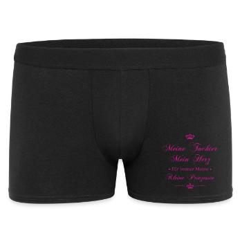 Meine Tochter, Mein Herz, Für Immer Prinzessin - Männer Boxer Shorts - Schwarz - Vorne