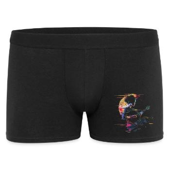 Banjospielerin Grafik - Männer Boxer Shorts - Schwarz - Vorne