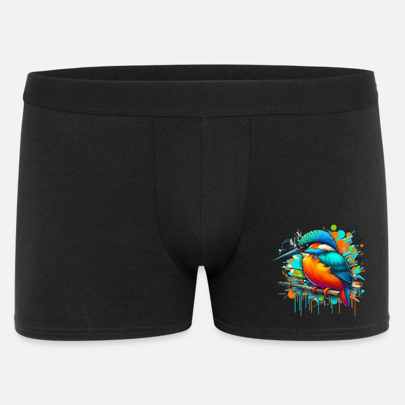 Eisvogel - Männer Boxer Shorts - Schwarz