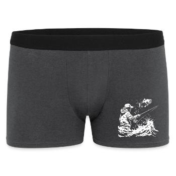 Fishing Sketch - Men's Boxer Shorts - charcoal grey - Front