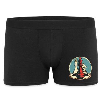 Chess Pieces Graphics - Men's Boxer Shorts - black - Front