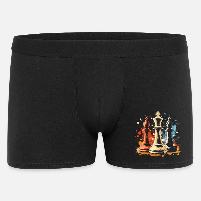 Schach Läufer und König Graffiti - Männer Boxer Shorts - Schwarz