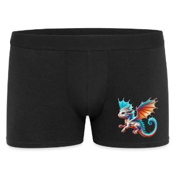 Drache - Männer Boxer Shorts - Schwarz - Vorne