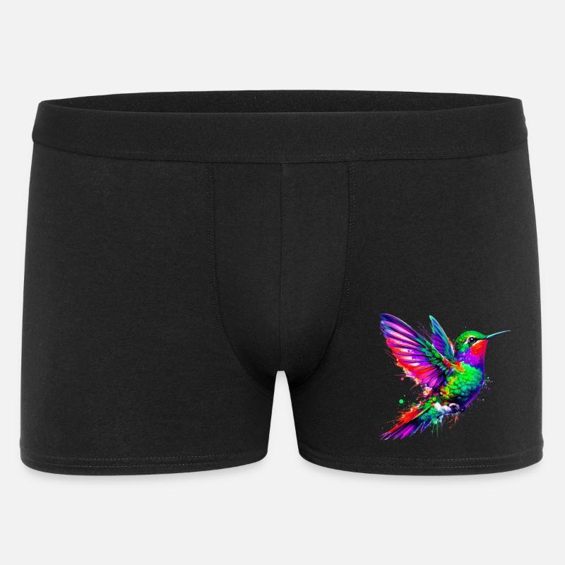 Kolibri - Männer Boxer Shorts - Schwarz