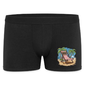 Rentner 2025 Spruch Endlich Rentner Rente Opa - Männer Boxer Shorts - Schwarz - Vorne