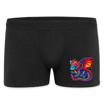 Drache - Männer Boxer Shorts - Schwarz - Vorne