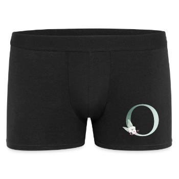 O Monogram, Floral, Customizable - Men's Boxer Shorts - black - Front