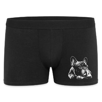 Bouledogue français mignon et rêveur - Boxer Homme - noir - Devant