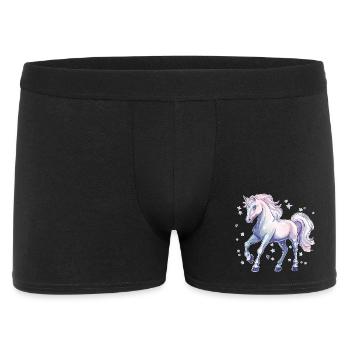 Pferd mit Sternen - Männer Boxer Shorts - Schwarz - Vorne